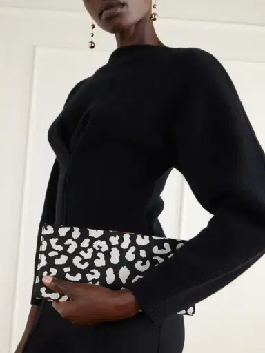 Carolina Herrera Animal-print Jacquard Clutch | Thumbnail 2 Carolina Herrera Animal-print Jacquard Clutch | Thumbnail 2