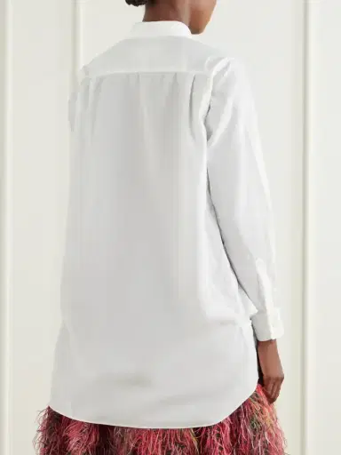 Comme des Garçons Comme des Garçons Paneled Frayed Poplin Shirt | Thumbnail 3 Comme des Garçons Comme des Garçons Paneled Frayed Poplin Shirt | Thumbnail 3