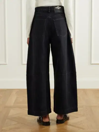 Simone Rocha Embellished Floral-print Mid-rise Wide-leg Jeans | Thumbnail 4 Simone Rocha Embellished Floral-print Mid-rise Wide-leg Jeans | Thumbnail 4