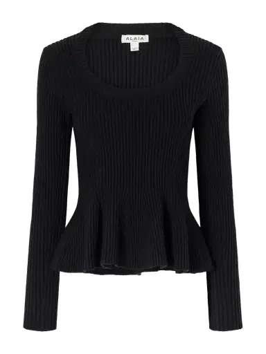 Alaïa Ribbed Wool-blend Sweater | Thumbnail 1 Alaïa Ribbed Wool-blend Sweater | Thumbnail 1