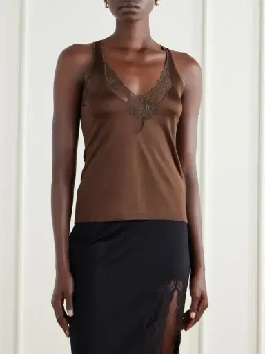 Balmain Lace-trimmed Knitted Tank | Thumbnail 3 Balmain Lace-trimmed Knitted Tank | Thumbnail 3