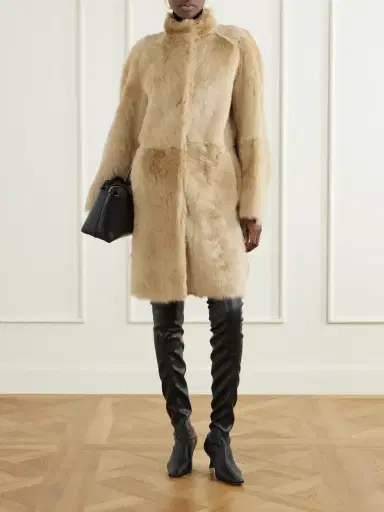 Nour Hammour Blaise Paneled Shearling Coat | Thumbnail 2 Nour Hammour Blaise Paneled Shearling Coat | Thumbnail 2