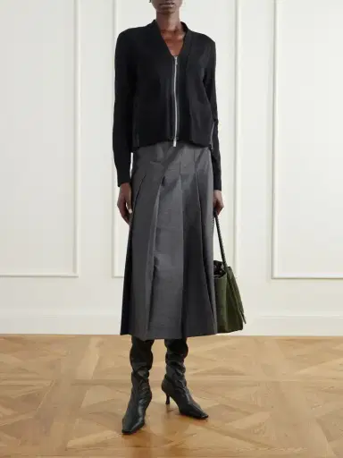 Sacai Cotton-blend Zip-up Cardigan | Thumbnail 2 Sacai Cotton-blend Zip-up Cardigan | Thumbnail 2