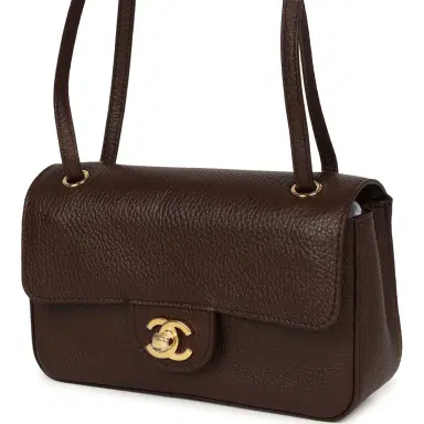 Chanel Chanel Mini "Souplissimo" Flap Bag Dark Brown Grained Calfskin Gold Hardware | Thumbnail 5 Chanel Chanel Mini "Souplissimo" Flap Bag Dark Brown Grained Calfskin Gold Hardware | Thumbnail 5