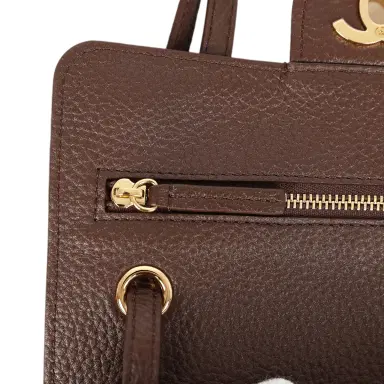 Chanel Chanel Mini "Souplissimo" Flap Bag Dark Brown Grained Calfskin Gold Hardware | Thumbnail 8 Chanel Chanel Mini "Souplissimo" Flap Bag Dark Brown Grained Calfskin Gold Hardware | Thumbnail 8