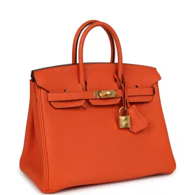HERMÈS Hermes Birkin 25 Feu Togo Gold Hardware | Thumbnail 2 HERMÈS Hermes Birkin 25 Feu Togo Gold Hardware | Thumbnail 2