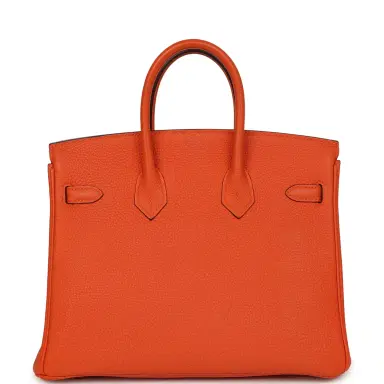 HERMÈS Hermes Birkin 25 Feu Togo Gold Hardware | Thumbnail 4 HERMÈS Hermes Birkin 25 Feu Togo Gold Hardware | Thumbnail 4