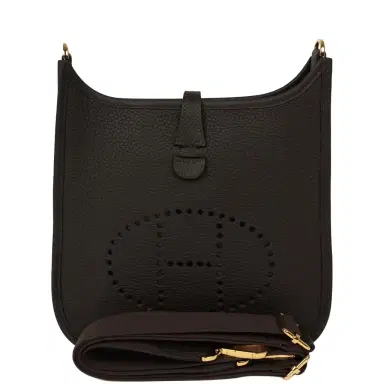 HERMÈS Hermes Evelyne 23 Bai Brun Clemence Gold Hardware | Thumbnail 1 HERMÈS Hermes Evelyne 23 Bai Brun Clemence Gold Hardware | Thumbnail 1