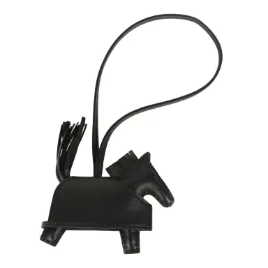 HERMÈS Hermes Rodeo Rock Bag Charm PM Black Milo Lambskin Gold Hardware | Thumbnail 2 HERMÈS Hermes Rodeo Rock Bag Charm PM Black Milo Lambskin Gold Hardware | Thumbnail 2