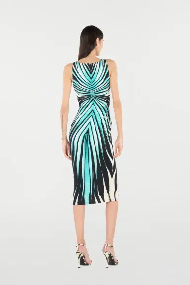 Roberto Cavalli Ray Of Sea Print Dress Midi | Thumbnail 3 Roberto Cavalli Ray Of Sea Print Dress Midi | Thumbnail 3