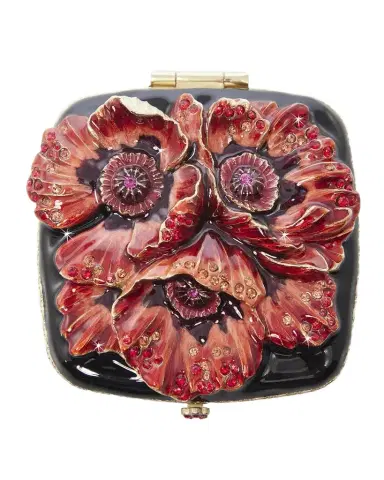 Jay Strongwater Poppy Square Compact | Thumbnail 1 Jay Strongwater Poppy Square Compact | Thumbnail 1