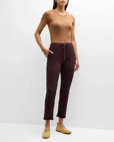 MAJESTIC FILATURES Drawstring French Terry Pants with Rolled Hem | Thumbnail 3 MAJESTIC FILATURES Drawstring French Terry Pants with Rolled Hem | Thumbnail 3