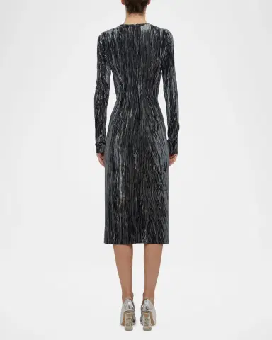 PRABAL GURUNG Long Sleeve Velvet Midi Tube Dress | Thumbnail 3 PRABAL GURUNG Long Sleeve Velvet Midi Tube Dress | Thumbnail 3