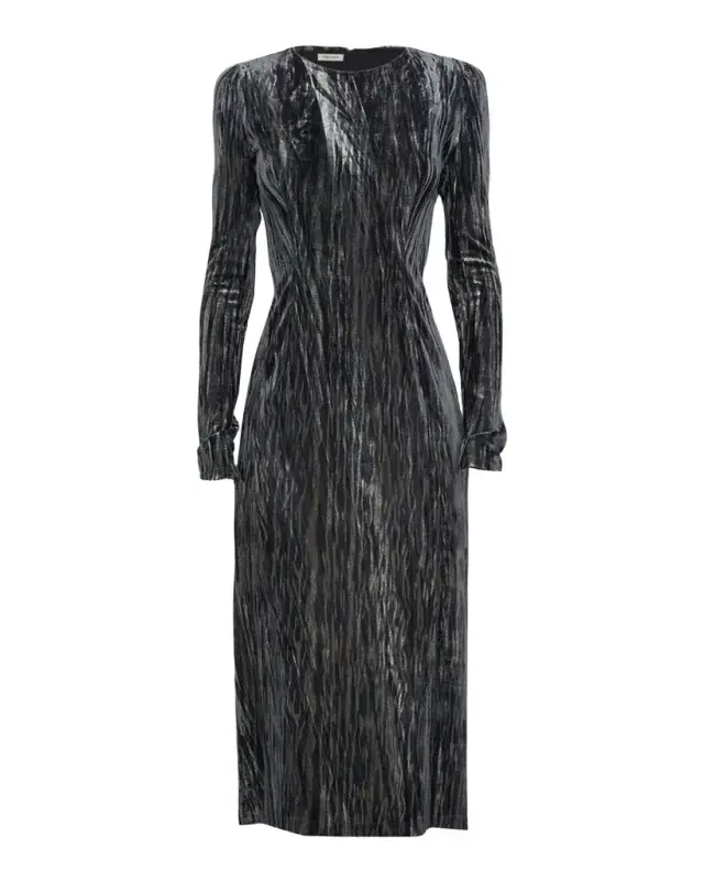 Long Sleeve Velvet Midi Tube Dress Long Sleeve Velvet Midi Tube Dress