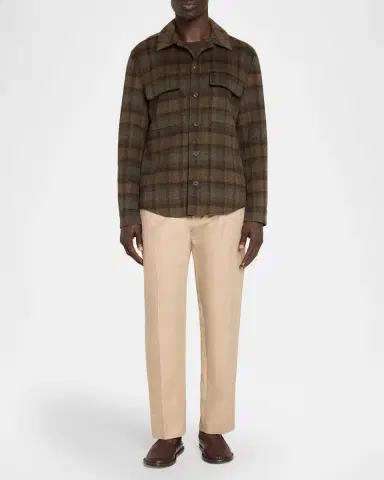 Vince Men's Plaid Double-Face Flap Pocket Overshirt | Thumbnail 2 Vince Men's Plaid Double-Face Flap Pocket Overshirt | Thumbnail 2