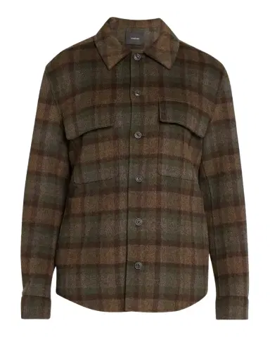 Vince Men's Plaid Double-Face Flap Pocket Overshirt | Thumbnail 1 Vince Men's Plaid Double-Face Flap Pocket Overshirt | Thumbnail 1