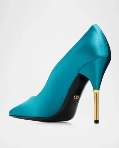 Valentino Garavani Satin Stiletto Pump | Thumbnail 4 Valentino Garavani Satin Stiletto Pump | Thumbnail 4