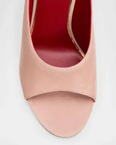 Valentino Garavani Suede Bow-Back Stiletto Sandal | Thumbnail 4 Valentino Garavani Suede Bow-Back Stiletto Sandal | Thumbnail 4