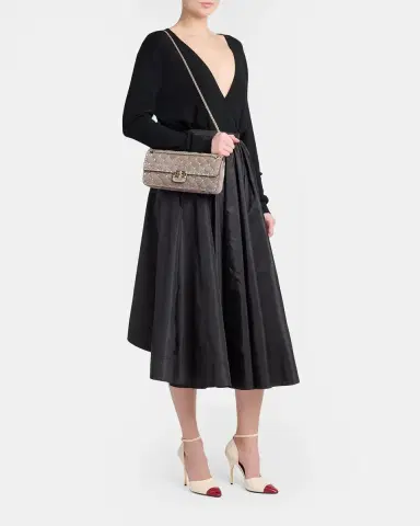 Valentino Garavani Quilted Rockstud Suede Shoulder Bag | Thumbnail 5 Valentino Garavani Quilted Rockstud Suede Shoulder Bag | Thumbnail 5