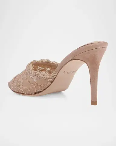L'Agence 85mm Penn Lace Mules | Thumbnail 3 L'Agence 85mm Penn Lace Mules | Thumbnail 3