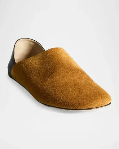 JW Anderson Men's Leather Foldable-Back Slipper Mules | Thumbnail 2 JW Anderson Men's Leather Foldable-Back Slipper Mules | Thumbnail 2