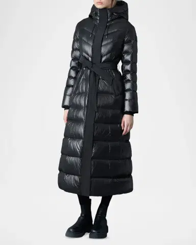 Mackage Calina-RZ Chevron and Box-Quilt Long Down Coat | Thumbnail 2 Mackage Calina-RZ Chevron and Box-Quilt Long Down Coat | Thumbnail 2