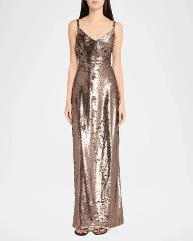 L'Agence Karma Sequined Sleeveless Maxi Dress | Thumbnail 2 L'Agence Karma Sequined Sleeveless Maxi Dress | Thumbnail 2