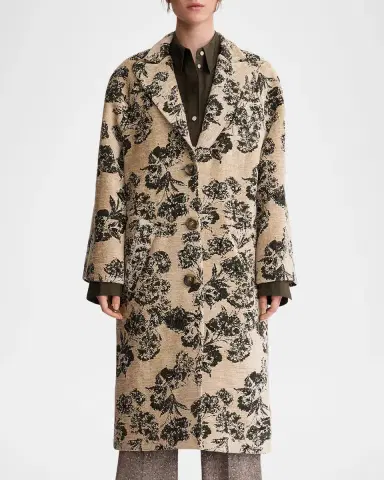 SMYTHE Floral Jacquard Midi Coat | Thumbnail 5 SMYTHE Floral Jacquard Midi Coat | Thumbnail 5