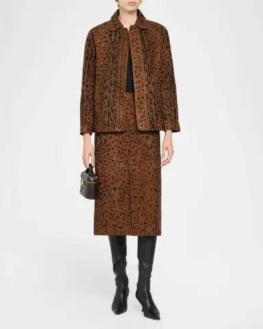 Kobi Halperin Lana Beaded Animal-Print Suede Jacket | Thumbnail 2 Kobi Halperin Lana Beaded Animal-Print Suede Jacket | Thumbnail 2