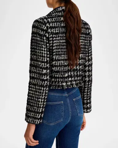 SMYTHE Houndstooth Tweed Mini Jacket | Thumbnail 2 SMYTHE Houndstooth Tweed Mini Jacket | Thumbnail 2