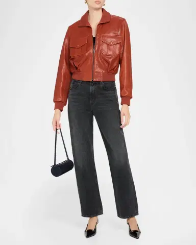Frame The Ace Leather Jacket | Thumbnail 2 Frame The Ace Leather Jacket | Thumbnail 2