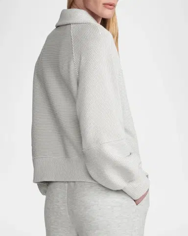 Varley Milano Half-Zip Ribbed Sweatshirt | Thumbnail 6 Varley Milano Half-Zip Ribbed Sweatshirt | Thumbnail 6