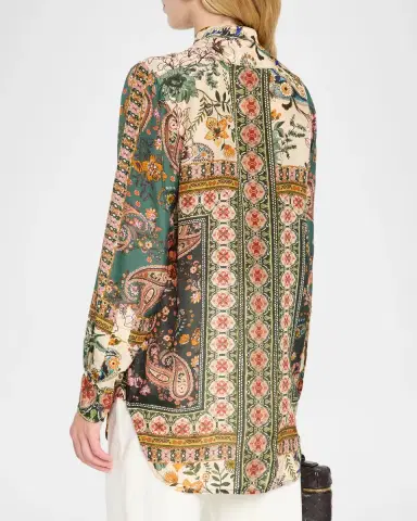 Johnny Was Bingley Patchwork Floral & Paisley Shirt | Thumbnail 3 Johnny Was Bingley Patchwork Floral & Paisley Shirt | Thumbnail 3