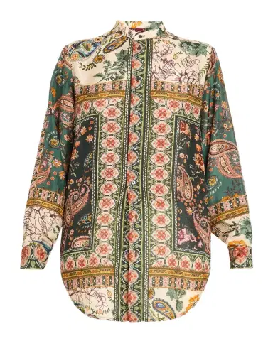 Johnny Was Bingley Patchwork Floral & Paisley Shirt | Thumbnail 1 Johnny Was Bingley Patchwork Floral & Paisley Shirt | Thumbnail 1