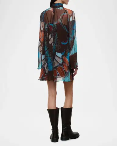 Staud Esther Butterfly High-Neck Mini Dress | Thumbnail 3 Staud Esther Butterfly High-Neck Mini Dress | Thumbnail 3