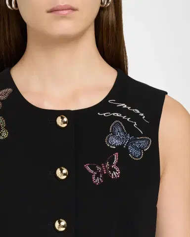 Cinq à Sept Heatset Butterfly Belted Waistcoat | Thumbnail 5 Cinq à Sept Heatset Butterfly Belted Waistcoat | Thumbnail 5