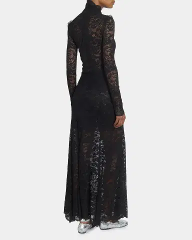 Rabanne Crisscross Mock-Neck Lace Long-Sleeve Top | Thumbnail 3 Rabanne Crisscross Mock-Neck Lace Long-Sleeve Top | Thumbnail 3