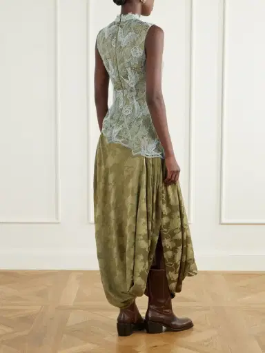 ALÉMAIS Winfred Layered Lace-trimmed Floral-jacquard Maxi Dress | Thumbnail 3 ALÉMAIS Winfred Layered Lace-trimmed Floral-jacquard Maxi Dress | Thumbnail 3