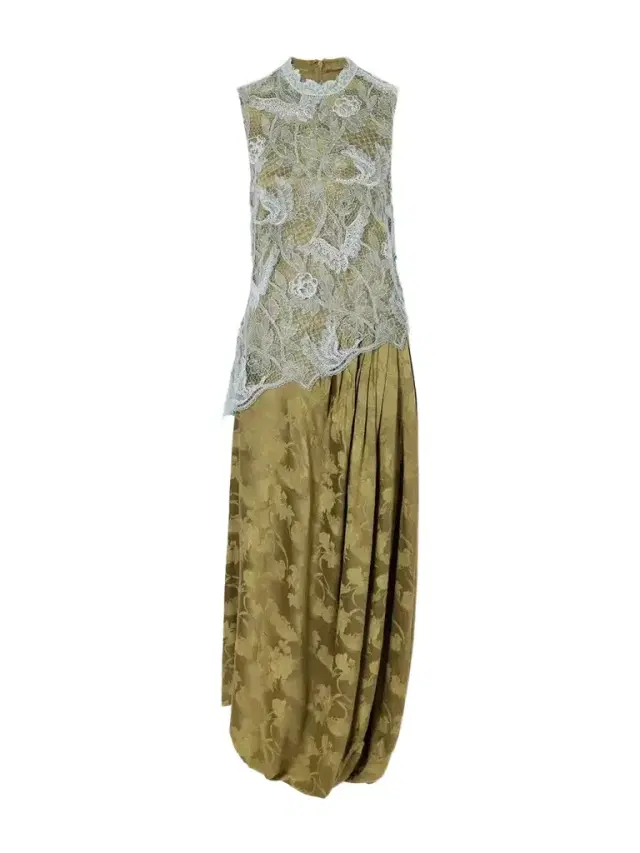 Winfred Layered Lace-trimmed Floral-jacquard Maxi Dress Winfred Layered Lace-trimmed Floral-jacquard Maxi Dress