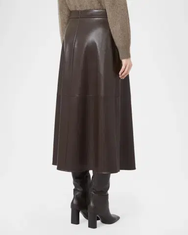 Max Mara Faux-Leather Midi Skirt | Thumbnail 2 Max Mara Faux-Leather Midi Skirt | Thumbnail 2