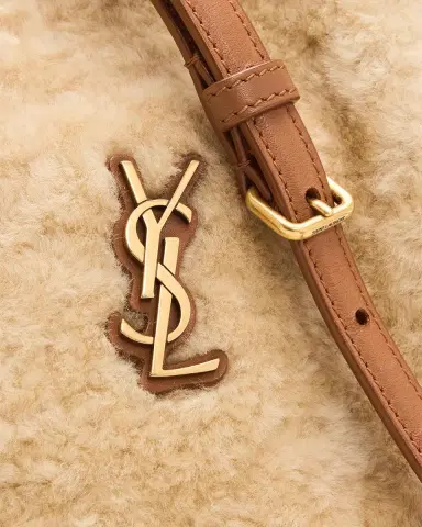 Saint Laurent Jamie Mini YSL Shearling & Leather Shoulder Bag | Thumbnail 6 Saint Laurent Jamie Mini YSL Shearling & Leather Shoulder Bag | Thumbnail 6