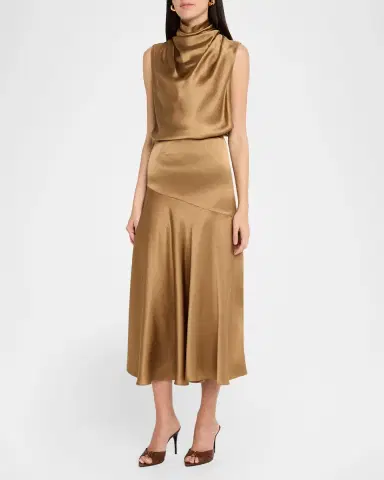 Adam Lippes Tess Silk Charmeuse Midi Skirt | Thumbnail 2 Adam Lippes Tess Silk Charmeuse Midi Skirt | Thumbnail 2