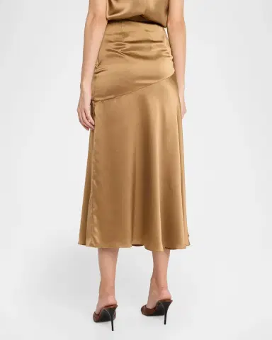 Adam Lippes Tess Silk Charmeuse Midi Skirt | Thumbnail 3 Adam Lippes Tess Silk Charmeuse Midi Skirt | Thumbnail 3