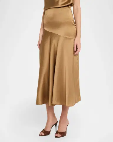 Adam Lippes Tess Silk Charmeuse Midi Skirt | Thumbnail 4 Adam Lippes Tess Silk Charmeuse Midi Skirt | Thumbnail 4