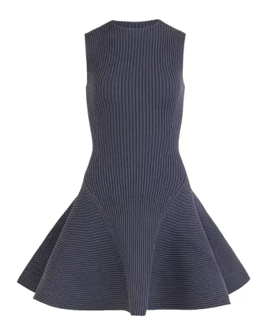 Alaïa Sleeveless English Rib Mini Skater Dress | Thumbnail 2 Alaïa Sleeveless English Rib Mini Skater Dress | Thumbnail 2