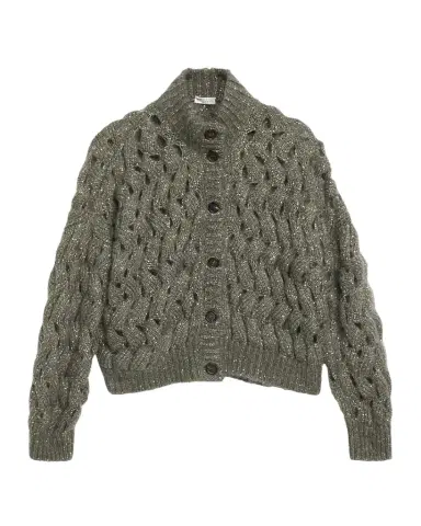 Brunello Cucinelli Ocean Waves Diamante Mohair Cardigan | Thumbnail 1 Brunello Cucinelli Ocean Waves Diamante Mohair Cardigan | Thumbnail 1
