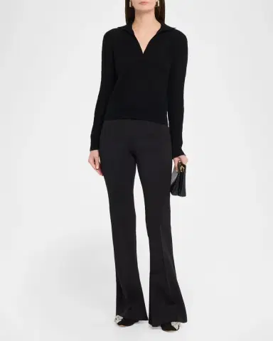 Neiman Marcus Cashmere Polo Sweater | Thumbnail 2 Neiman Marcus Cashmere Polo Sweater | Thumbnail 2
