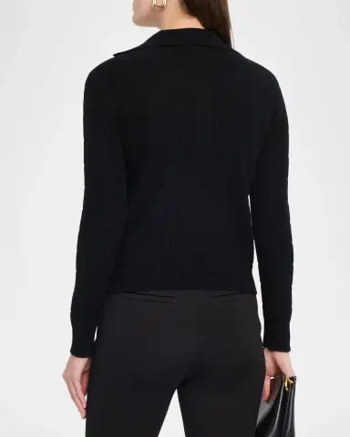 Neiman Marcus Cashmere Polo Sweater | Thumbnail 3 Neiman Marcus Cashmere Polo Sweater | Thumbnail 3