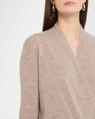 Neiman Marcus Wrap-Front Cashmere Top | Thumbnail 5 Neiman Marcus Wrap-Front Cashmere Top | Thumbnail 5