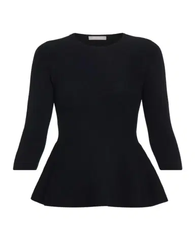 Neiman Marcus Cashmere Peplum Top | Thumbnail 1 Neiman Marcus Cashmere Peplum Top | Thumbnail 1